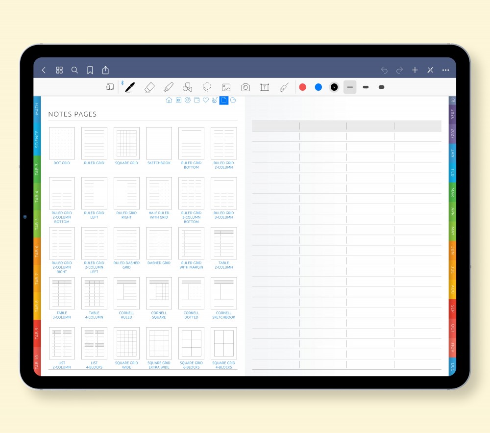 Comprehensive Notetaking: 30 Unique Note Layouts Template for Digital Planner Comprehensive Notetaking: 30 Unique Note Layouts  for Digital Planner