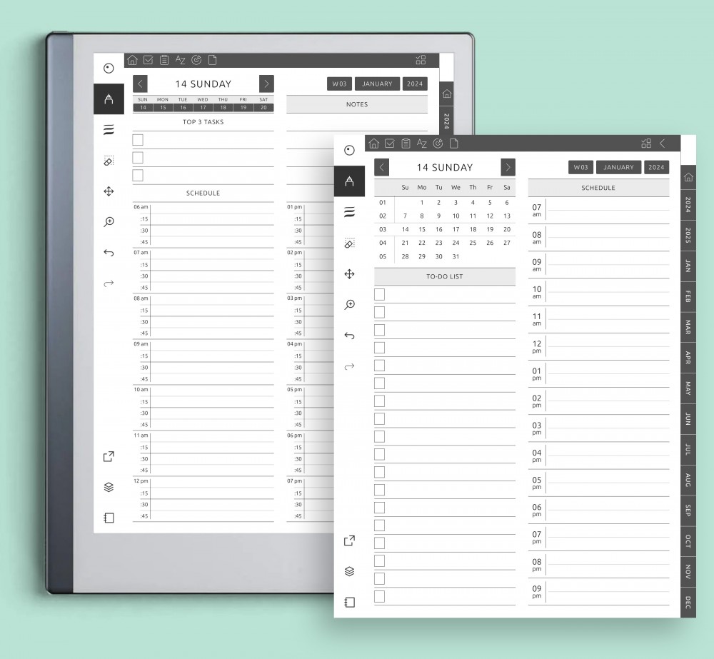 Master Your Daily Tasks: Comprehensive Scheduling Solutions for Every Need Template for reMarkable