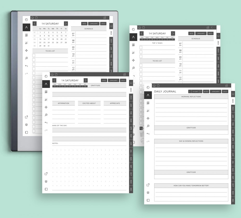 Select Your Schedule and Make a Habit out of Journaling Template for reMarkable