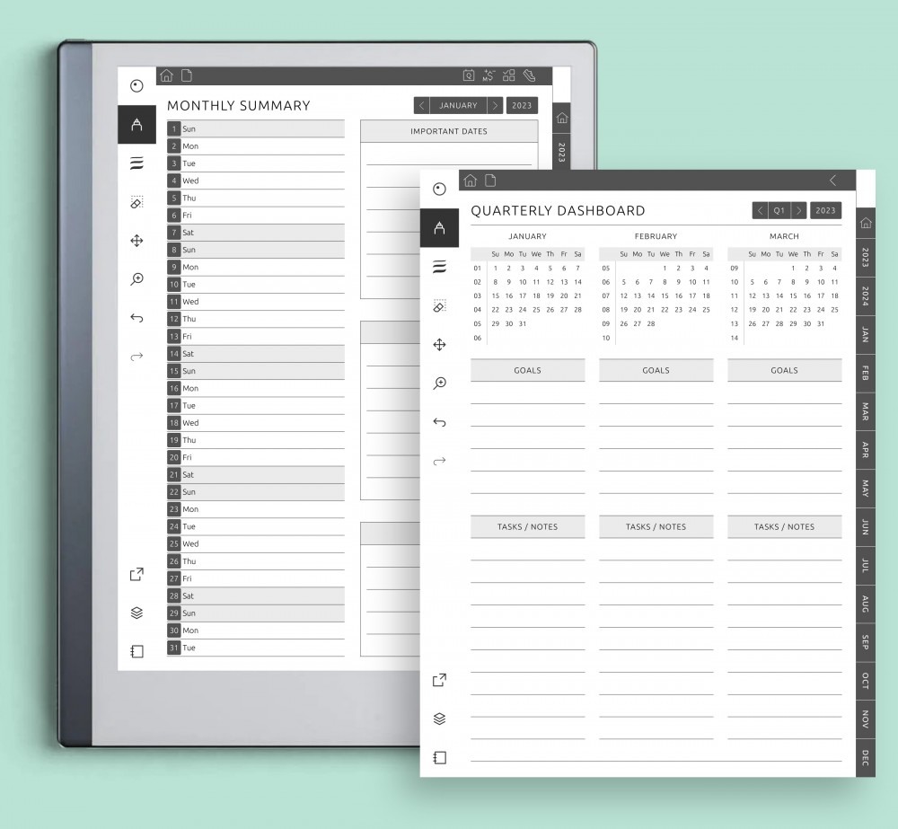 Design Your Perfect Planner: Customizable Templates for Your Unique Lifestyle Template for reMarkable