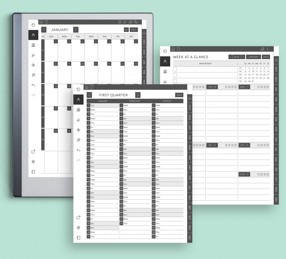 Effortlessly Schedule Your Appointments, Meetings, and Events Template for reMarkable