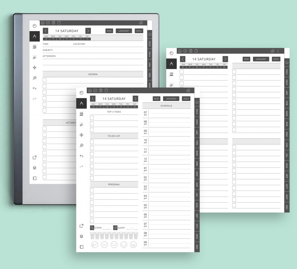 Make the Most of Your Day Template for reMarkable