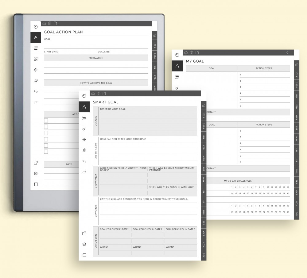 Crush Your Goals with Our Planner Template for reMarkable