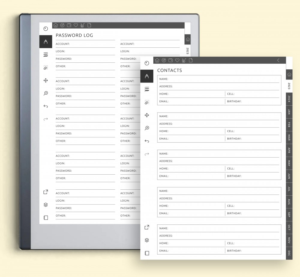 Consolidate Your Key Information with Our Planner Template for reMarkable