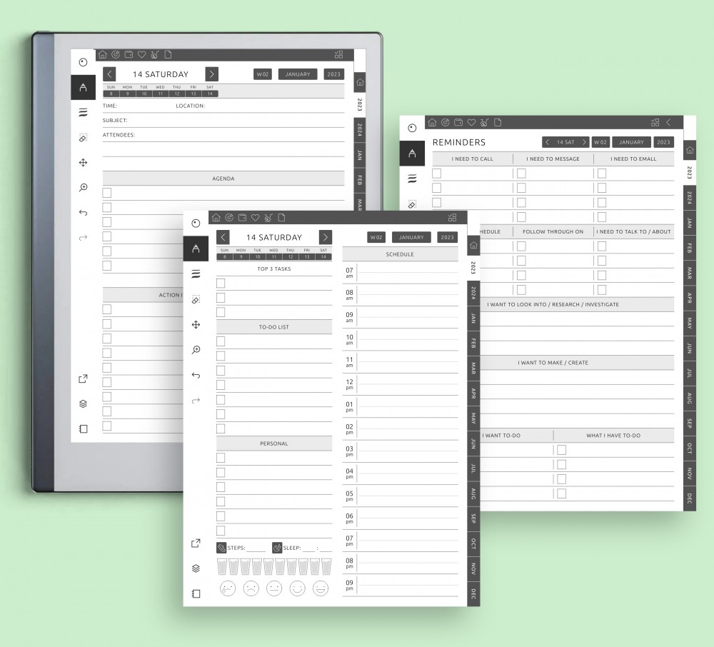 Maximize Your Daily Productivity  Template for reMarkable
