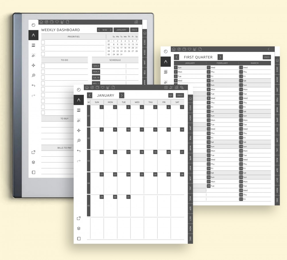 Effortlessly Organize Your Schedule: Schedule Appointments, Meetings, and Events with Ease Template for reMarkable