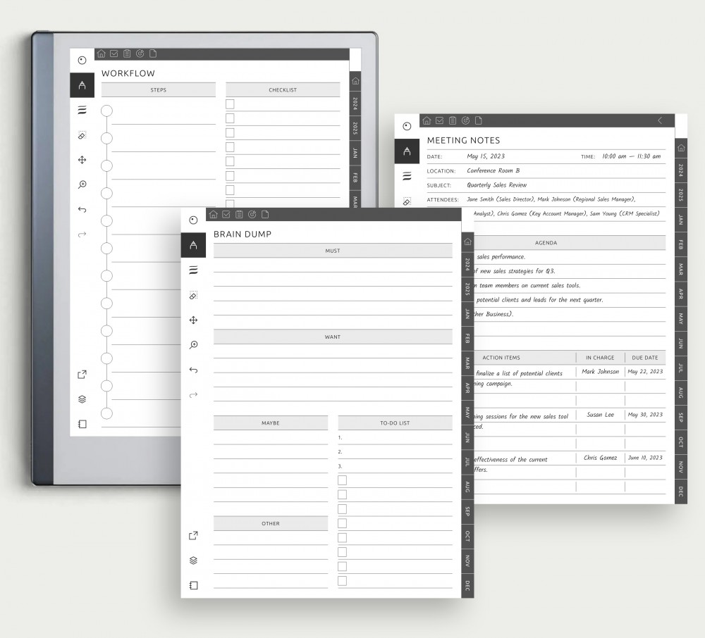 Customize Project Pages Template for reMarkable