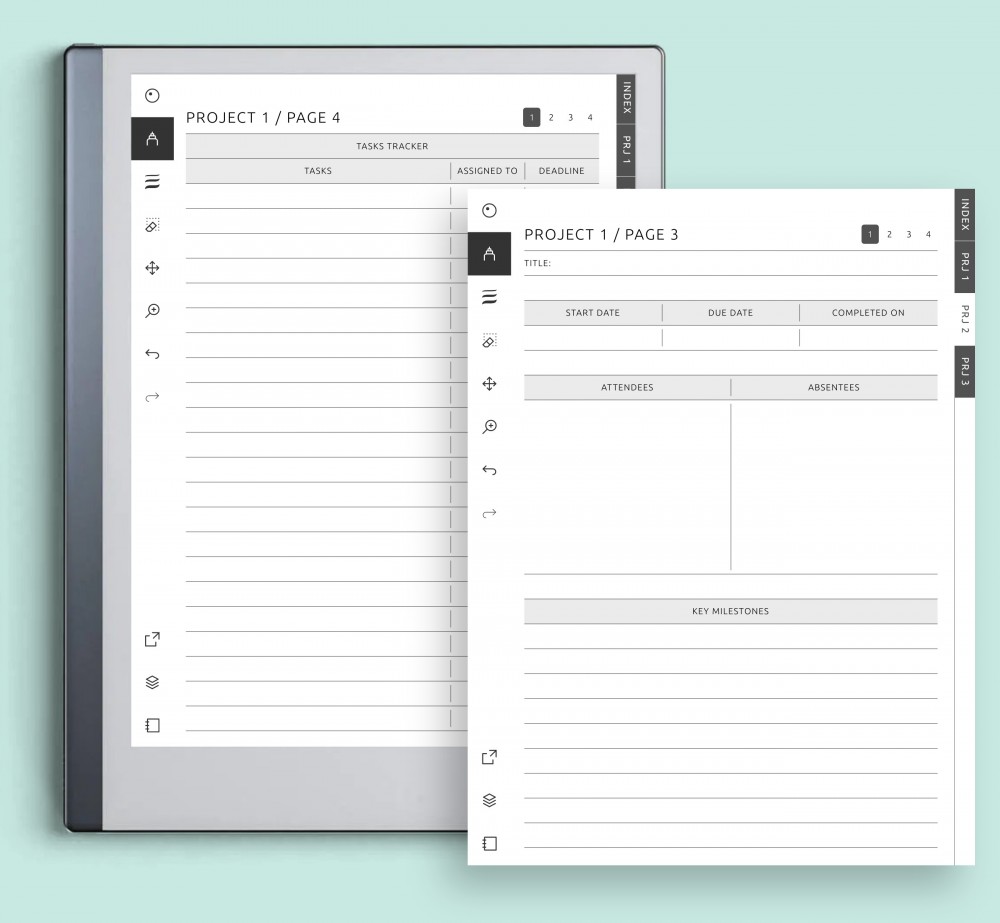 Extra Project Pages for GoodNotes Planner