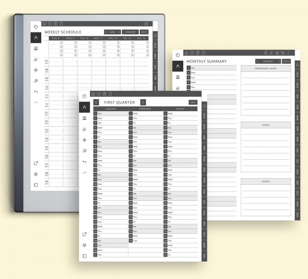 Easily Schedule Your Appointments, Meetings, and Events Template for reMarkable