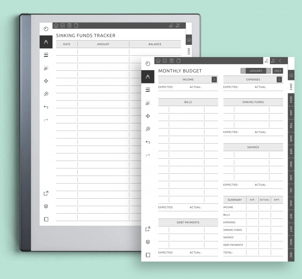 Remarkable 2 Minimalist Bundle 2024 Digital Planner / Journal / Meetings /  Notes digital Download 