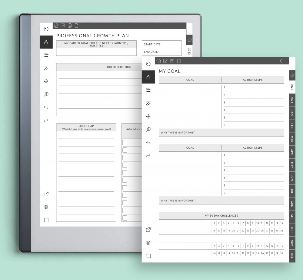 Unlock Your Potential: Crush Your Goals with Our Planner Template for reMarkable