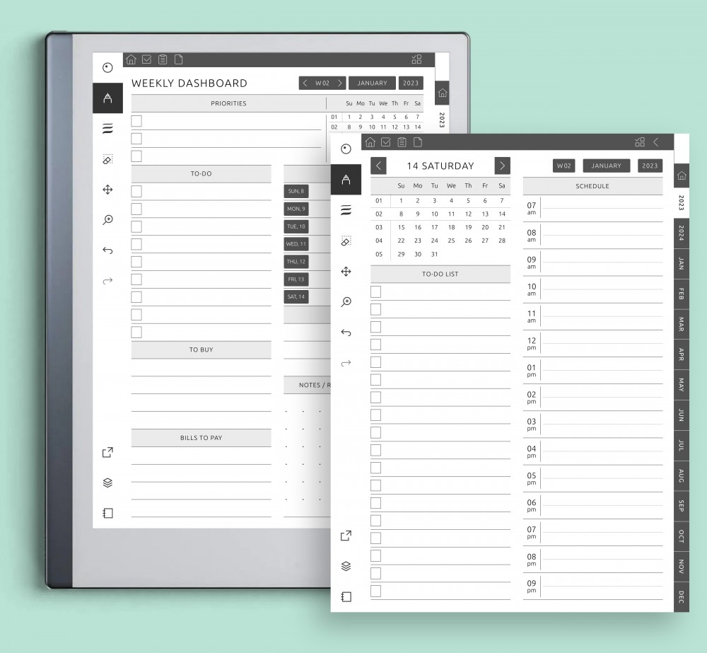 Create Your Perfect Planner: Customizable Templates to Suit Your Unique Lifestyle Template for reMarkable