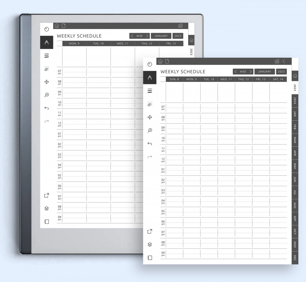 Select Your Schedule Template for reMarkable