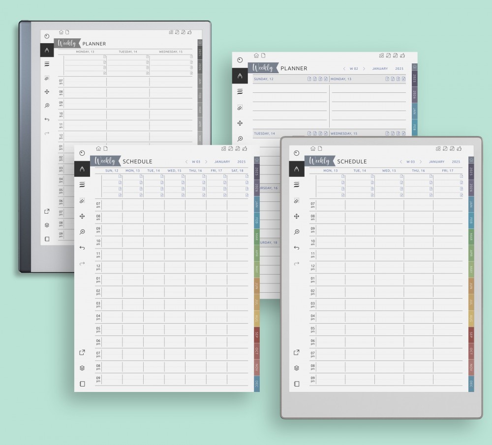 🗓️ Custom-Built for Your Week for reMarkable 🗓️ Custom-Built for Your Week Template for reMarkable