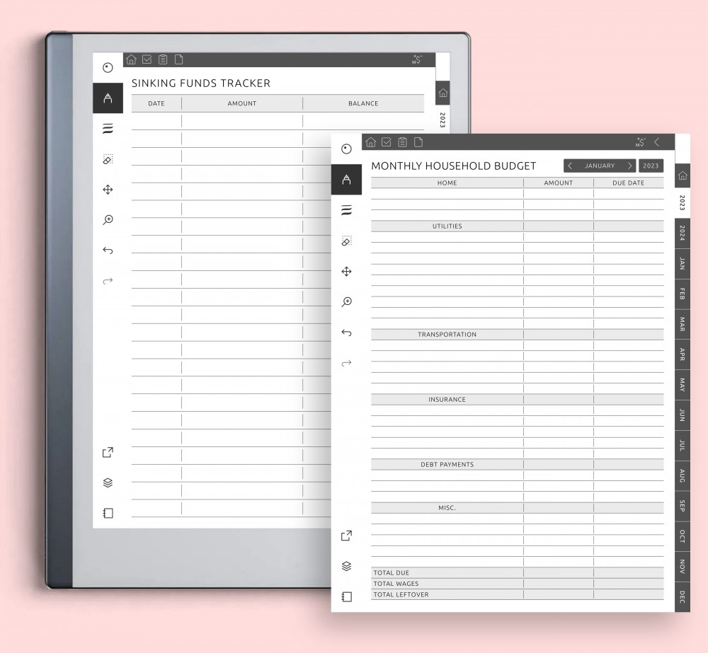 Simplify Your Finances with Our Planner Template for reMarkable