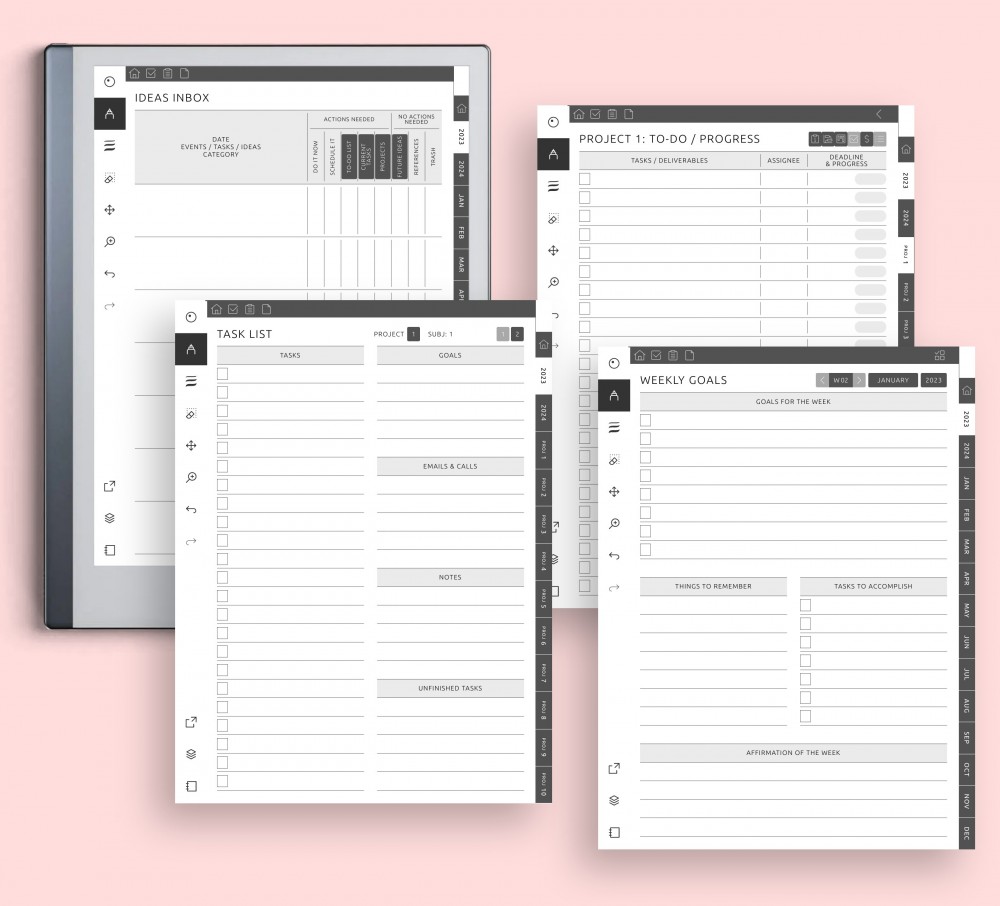 Unleash Your Productivity with our reMarkable Weekly Planner! Template for reMarkable