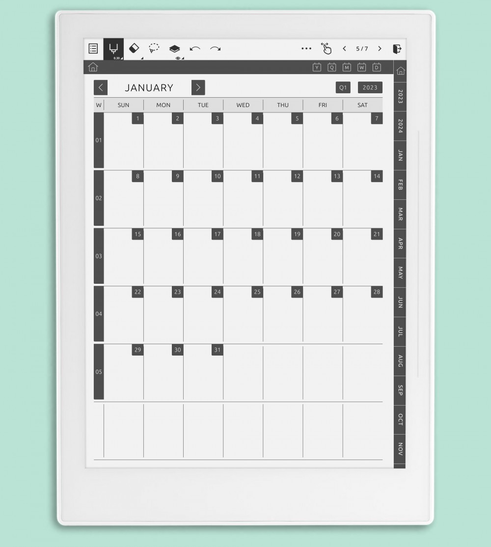 Digital 365 Daily Planner Pages