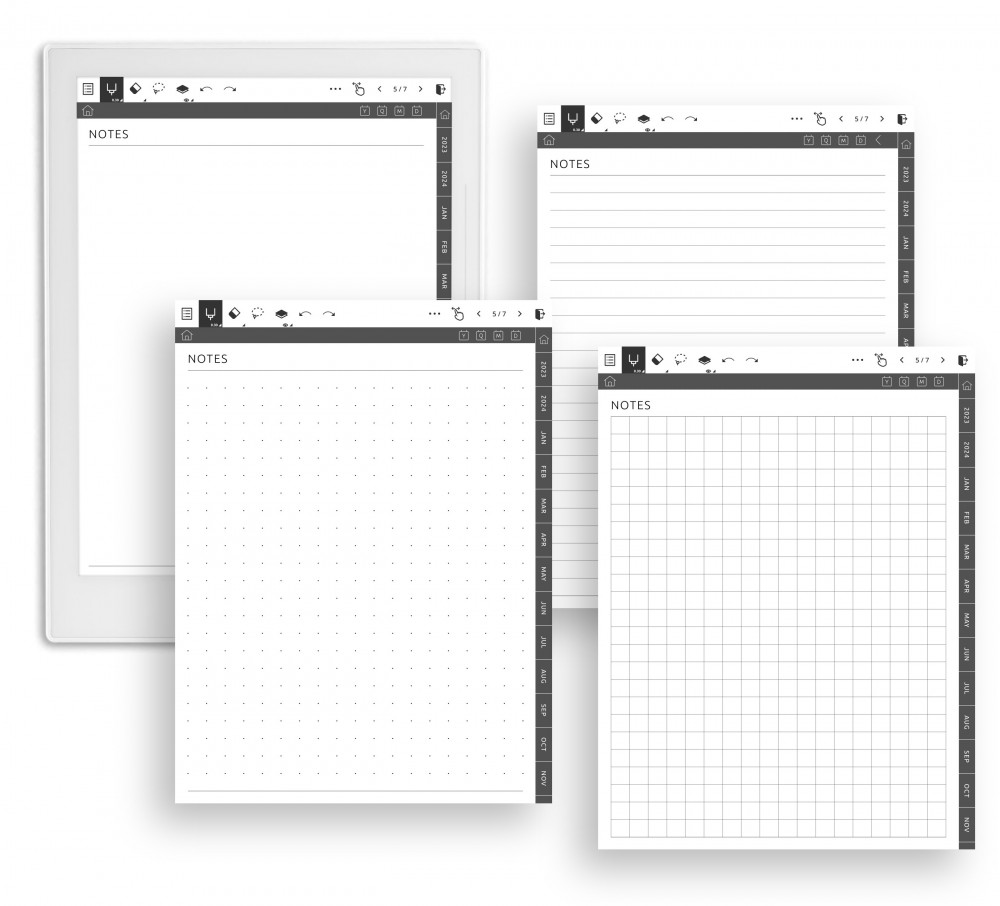 Notes Pages Template for Supernote