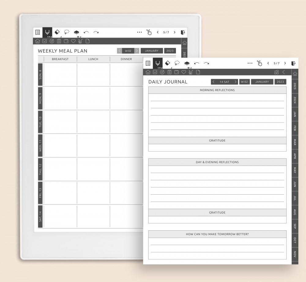 2024 Wellness Daily Journal – Supernote Templates