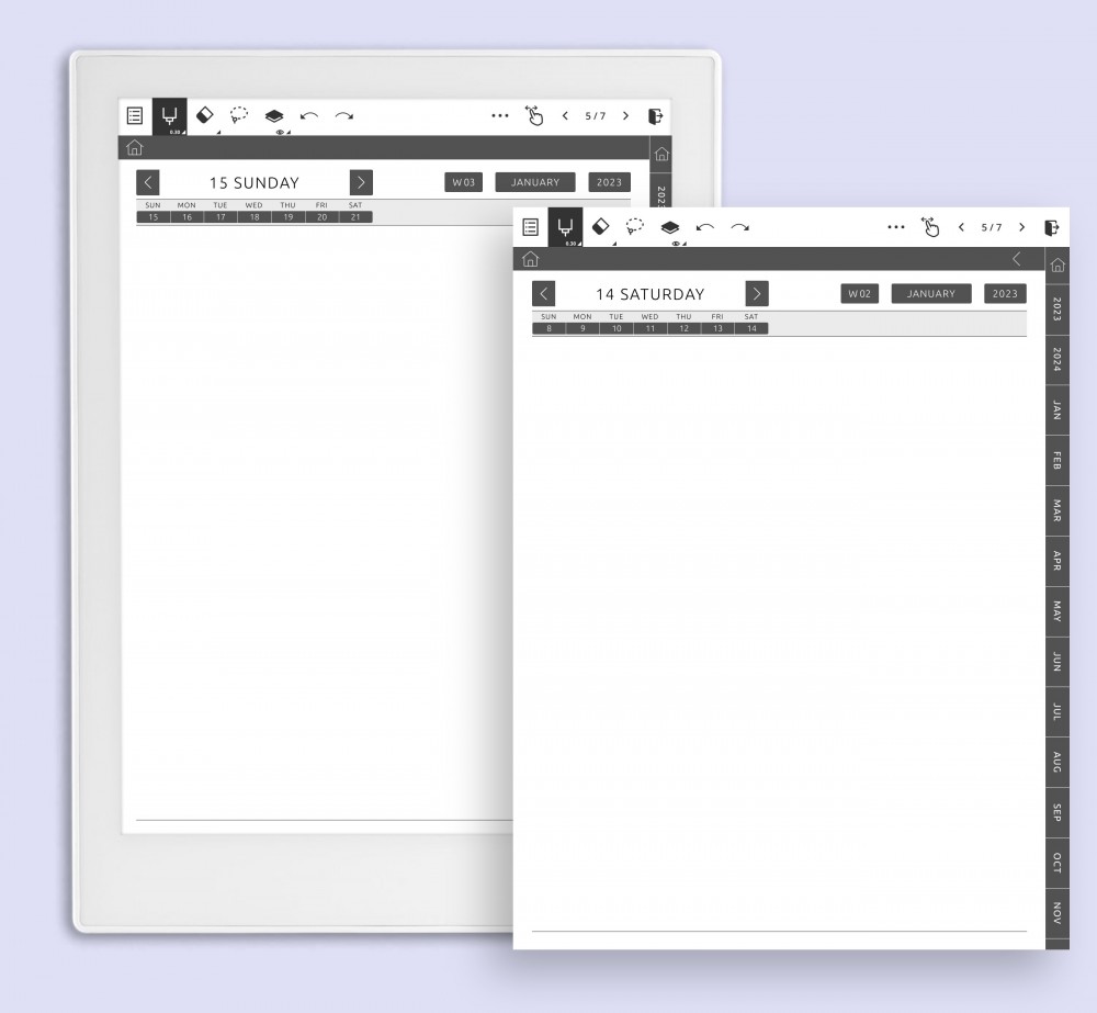 Sketckbook Pages Template for Supernote
