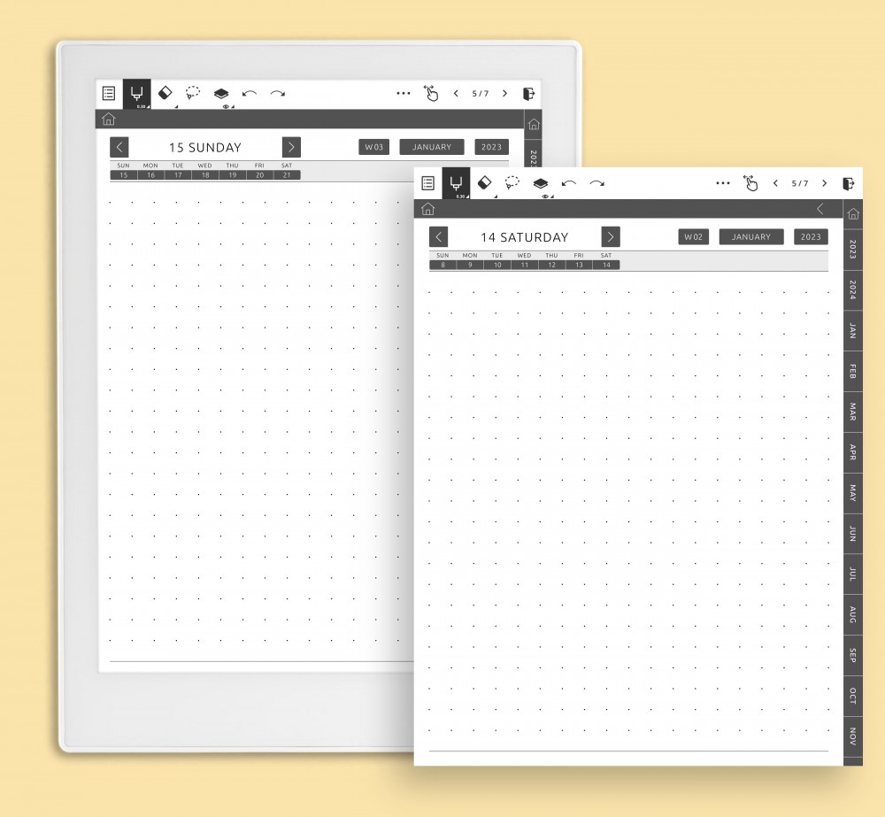 Dotted Pages Template for Supernote