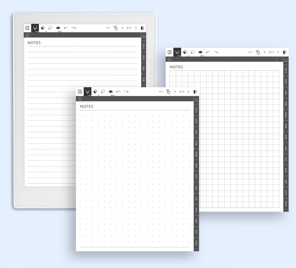 Notes Pages Template for Supernote