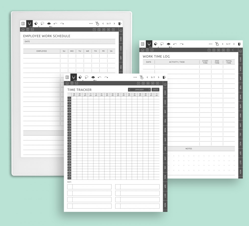 Manage Working Time Template for Supernote