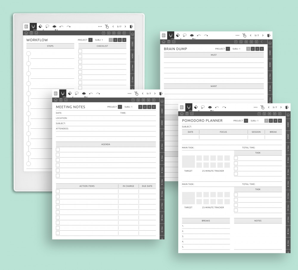 Templates For Project Sections you Choose Template for Supernote
