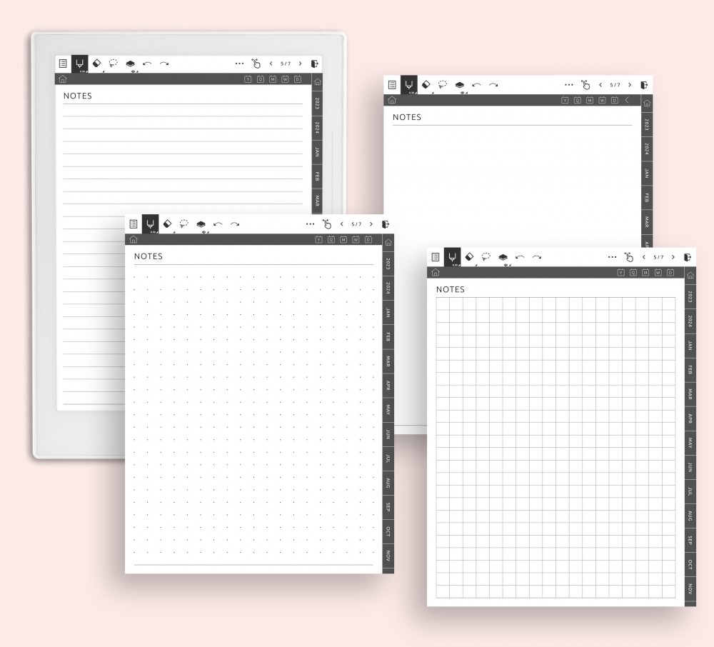 Pages for Notes Template for Supernote