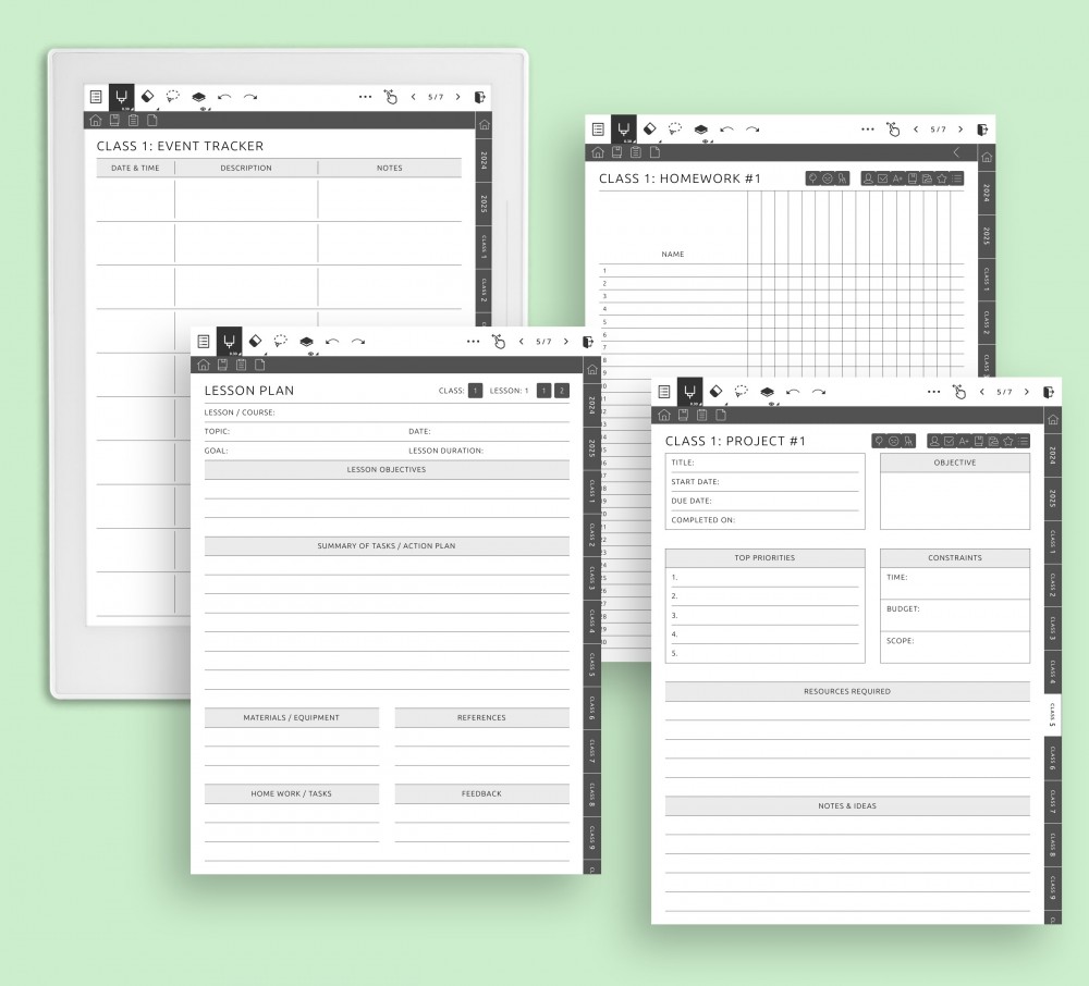 The Ultimate Classroom Management Companion Template for Supernote
