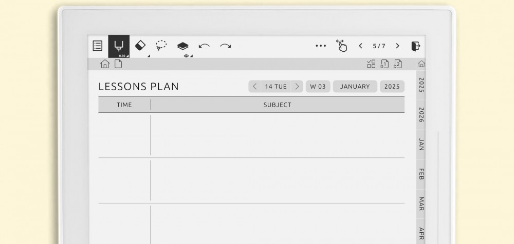 Supernote Teacher Planner
