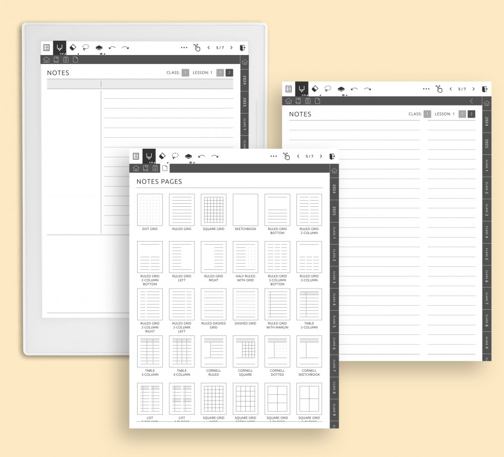 Personalized Digital Note-Taking Template for Supernote