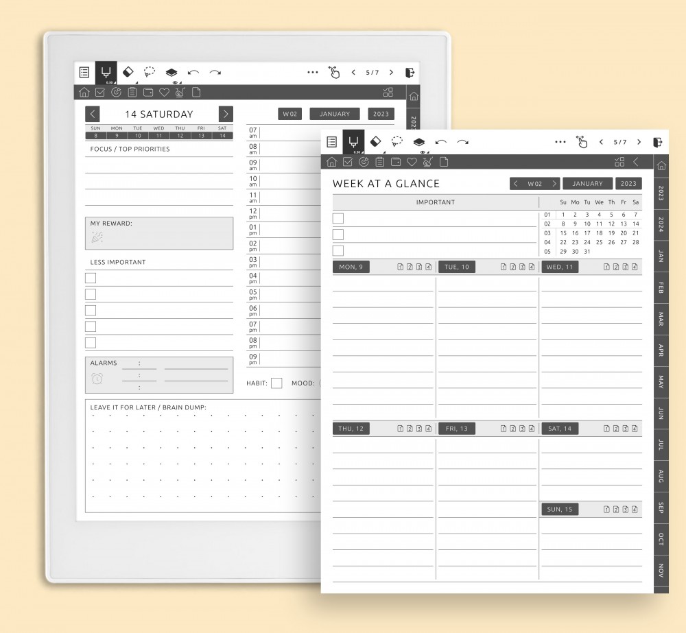 Design Your Ideal Planner: Personalized Templates for Your Unique Lifestyle Template for Supernote