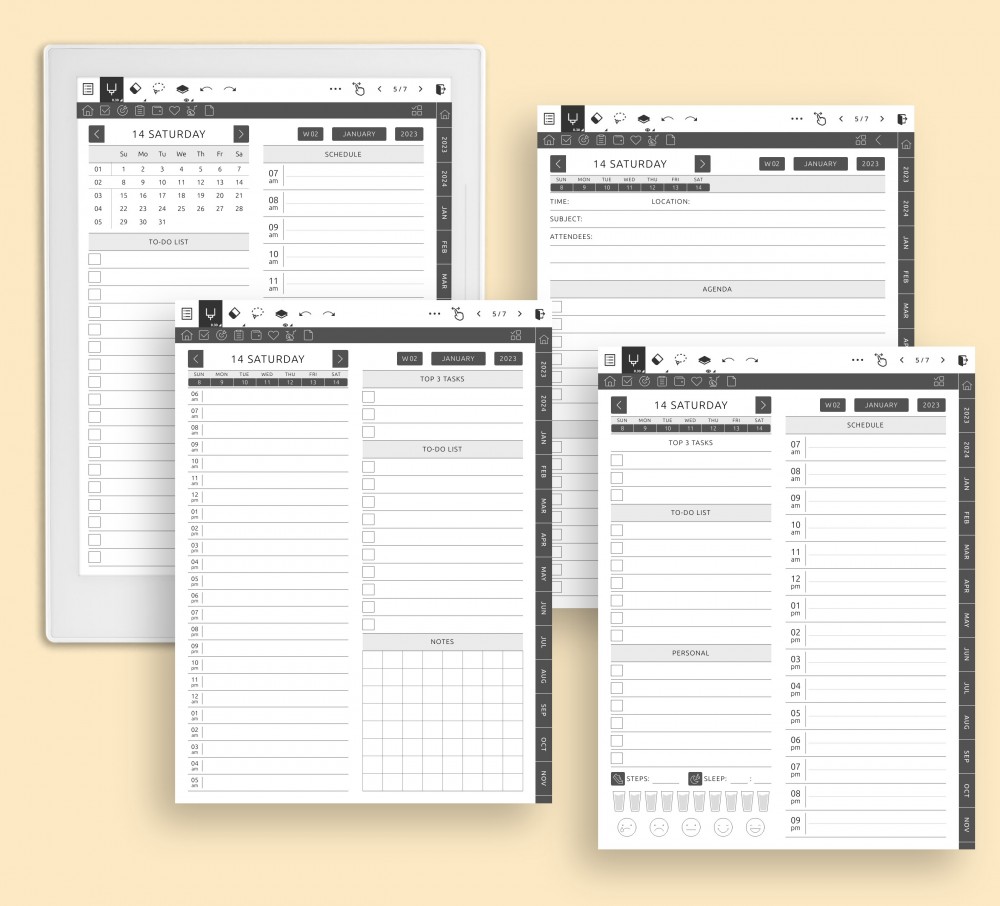 Maximize Your Daily Productivity Template for Supernote