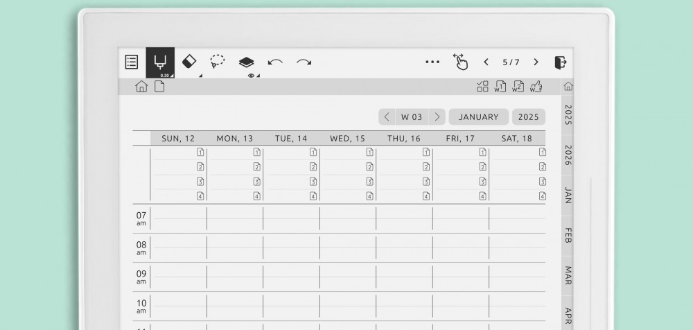 Weekly Journal for Supernote