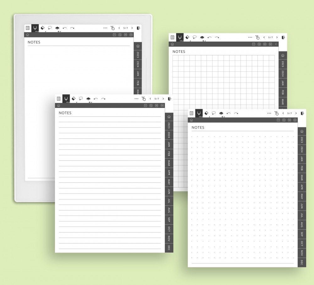 Notes Pages for GoodNotes Planner