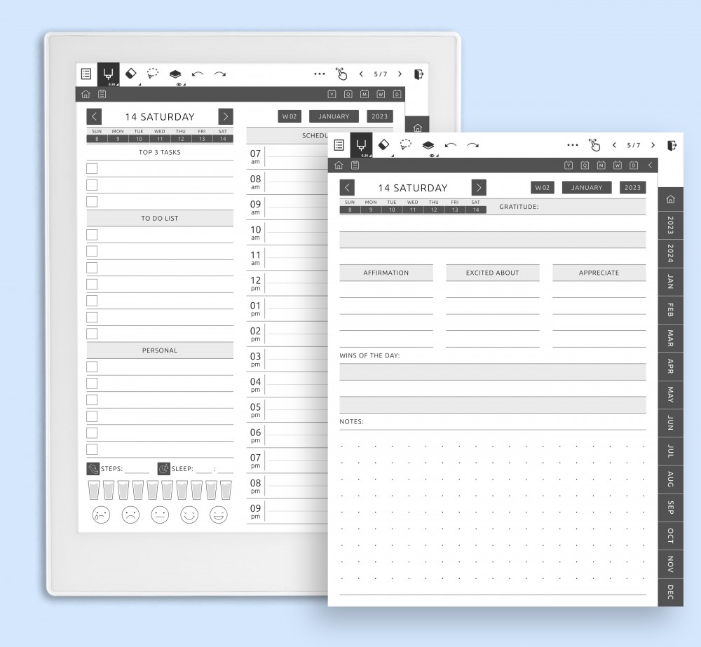 Plan Your Day Template for Supernote