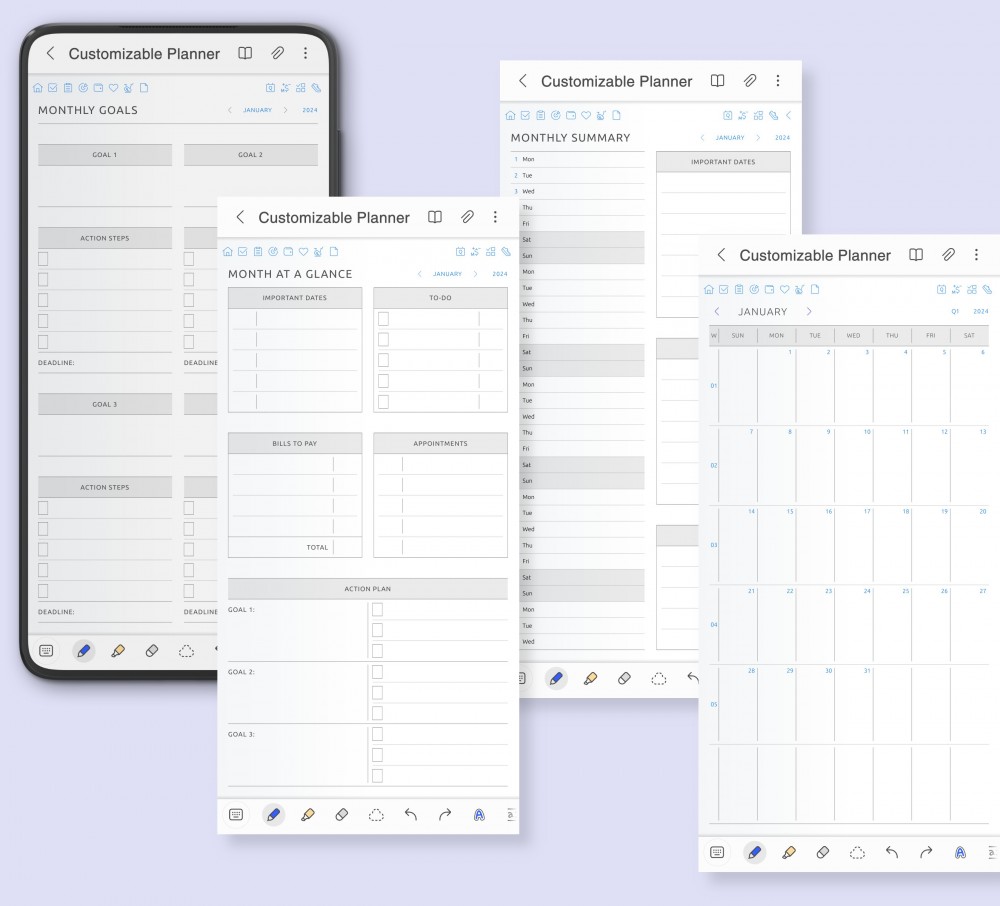 📘 Monthly Masterpiece:  for Digital Planner