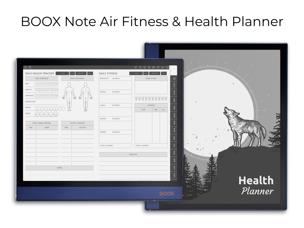 BOOX Note Health & Fitness Planner