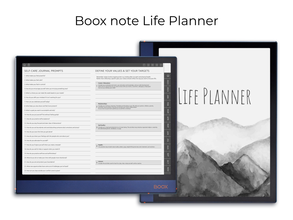 BOOX Note Life Planner