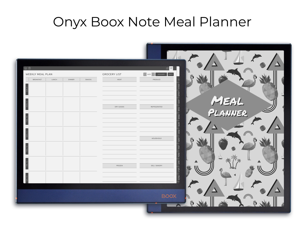 BOOX Note Meal Planner