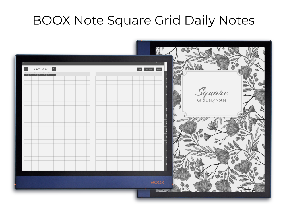 BOOX Note Square Grid Daily Notes