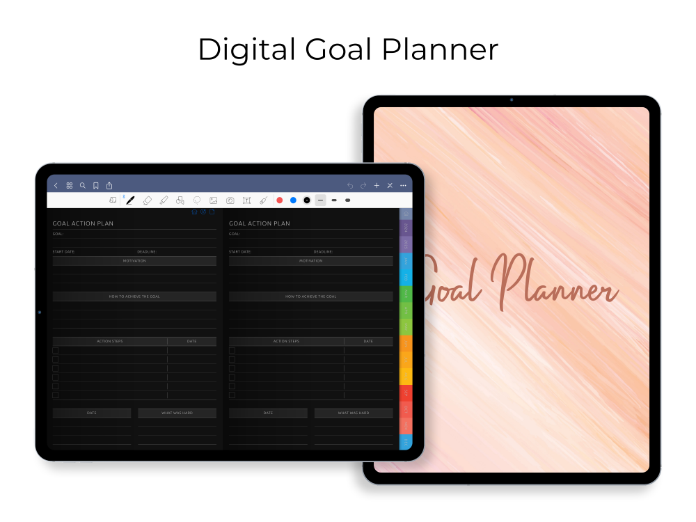 Digital Goal Planner [Dark]