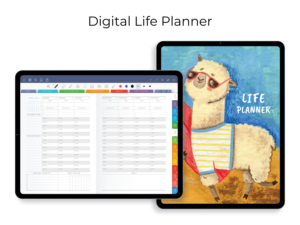 Digital Life Planner for GoodNotes, Notability, Noteshelf