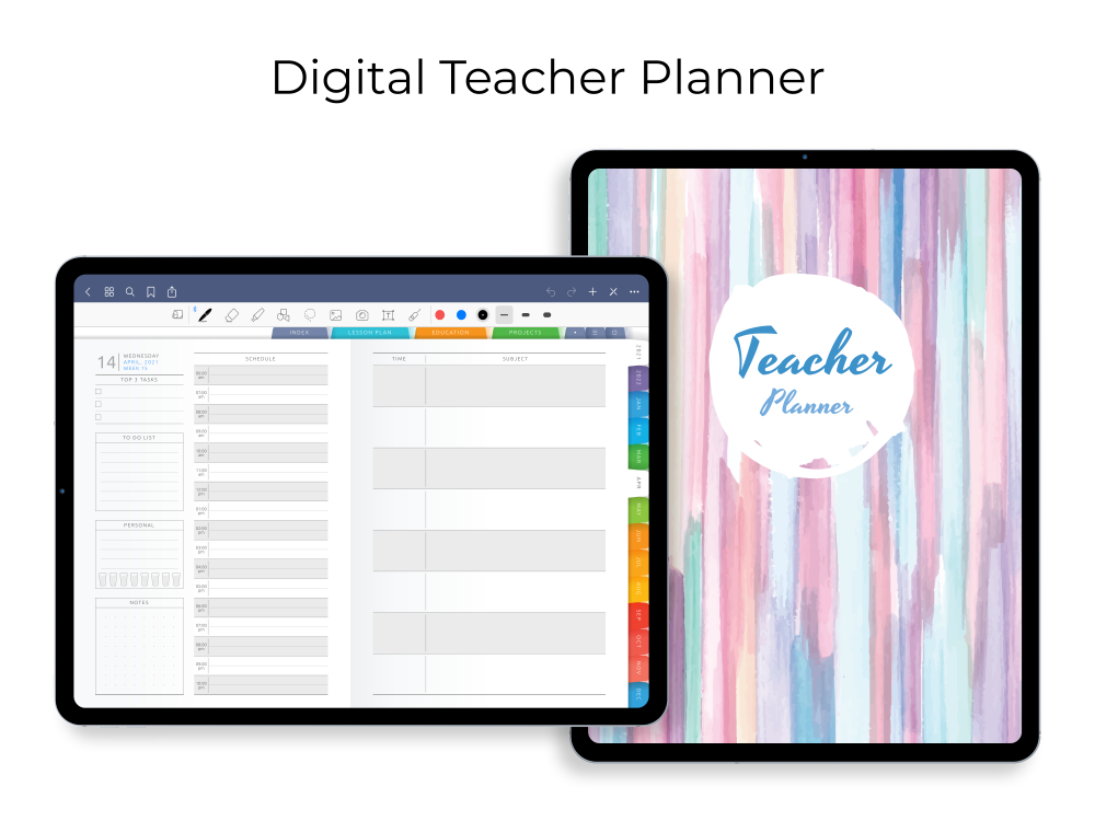 Digital Teacher Planner for GoodNotes, Notability, Noteshelf