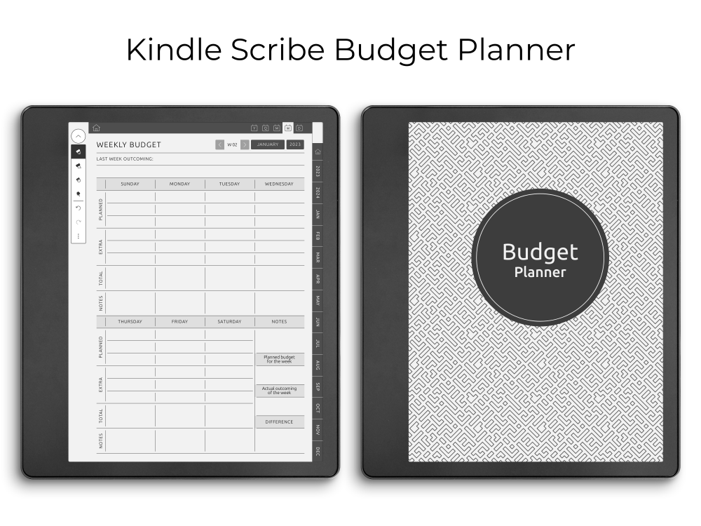 Kindle Scribe Budget Planner
