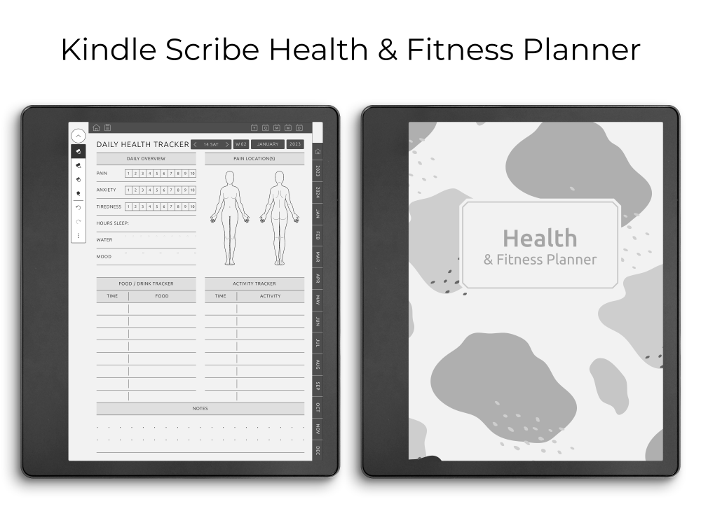 Kindle Scribe Health & Fitness Planner