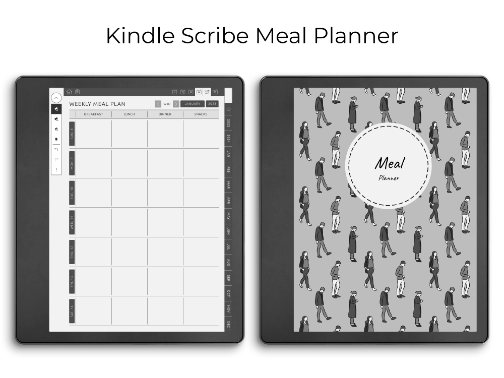 Kindle Scribe Meal Planner
