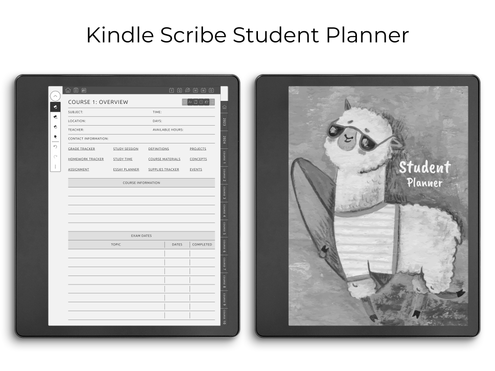 Kindle Scribe Student Planner