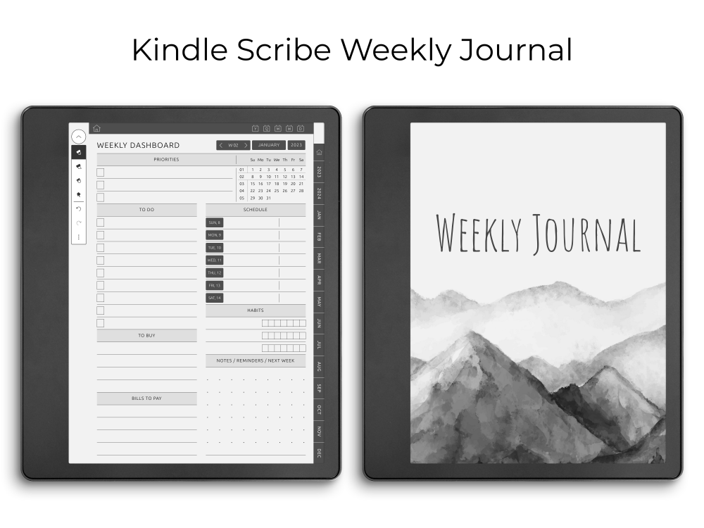 Kindle Scribe Weekly Journal Kindle Scribe Weekly Journal